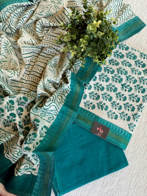 Printed cotton salwar suit material