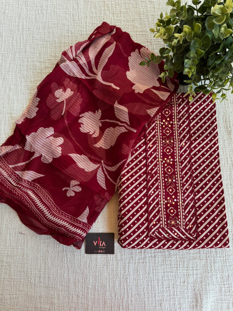 Printed soft cotton salwar material