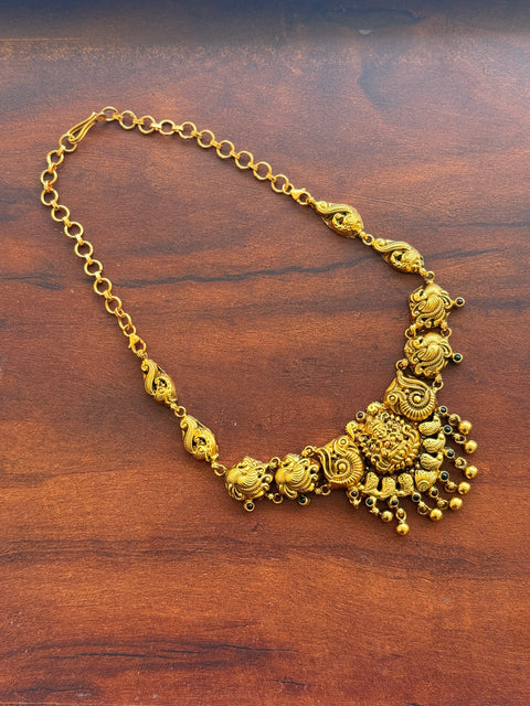 925 pure silver gold polish necklace