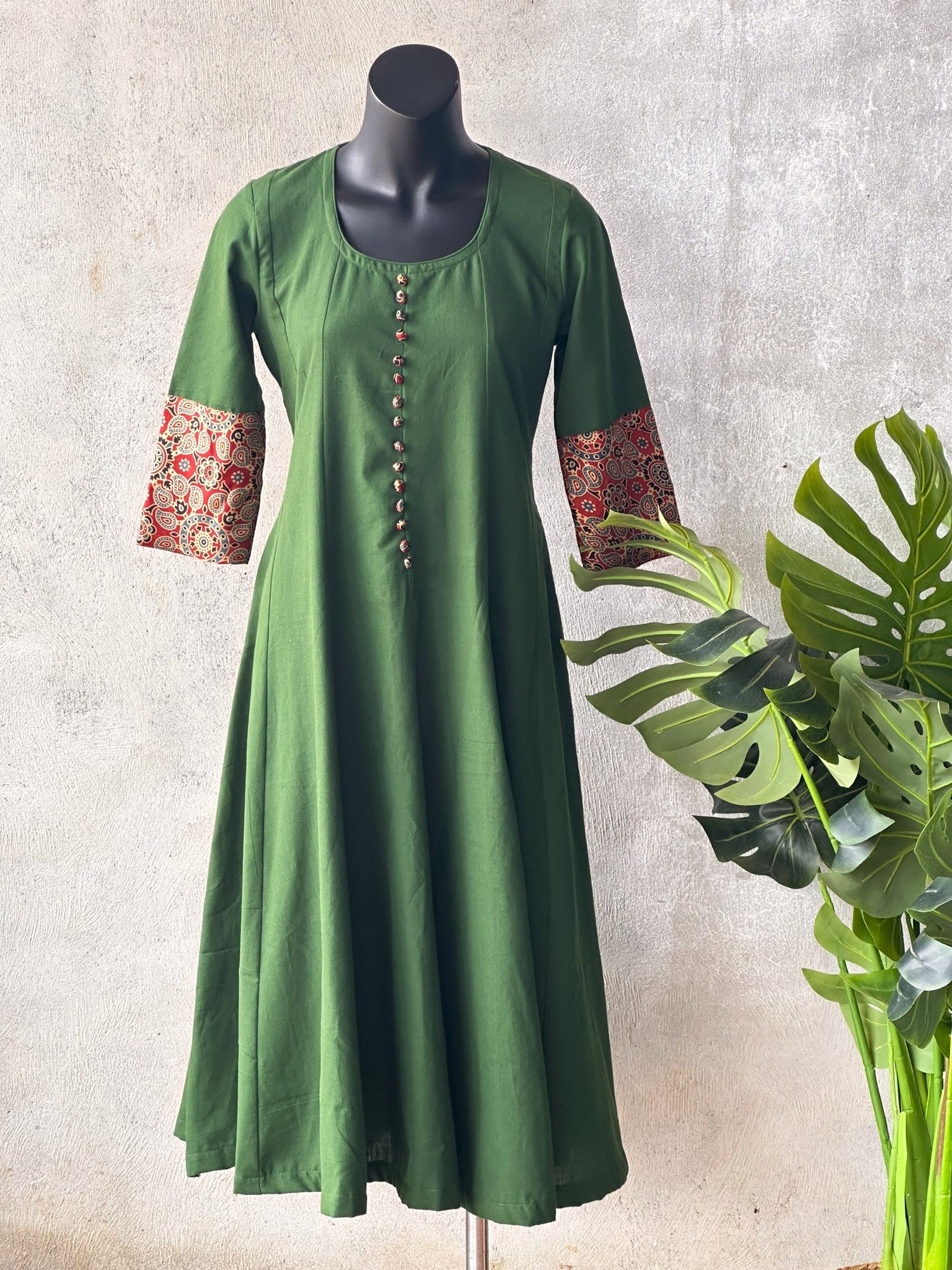 Green Anarkali kurti VIKA Boutique