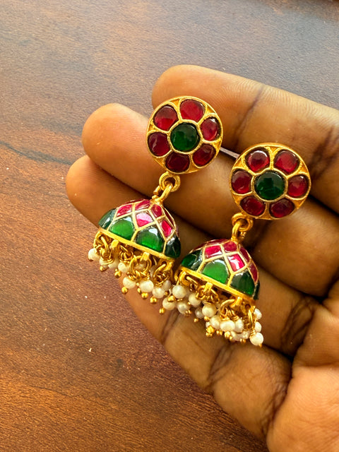 925 pure silver kundan Jhumka