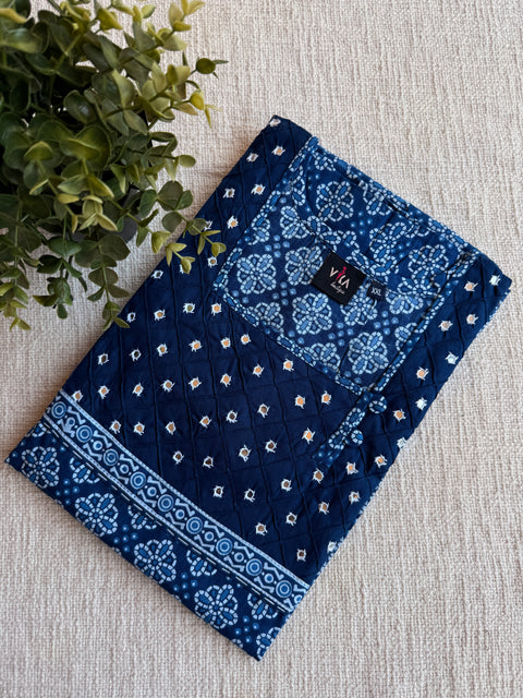 XXL size mirror work printed cotton nighty