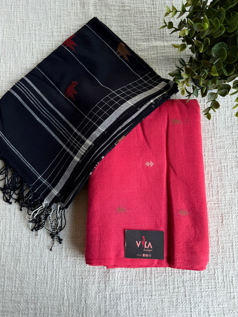 Cotton suit set with jamdani dupatta