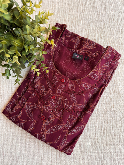 L size Printed alpine nighty