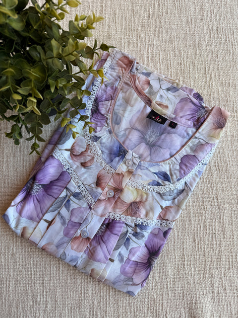 L size Printed alpine nighty