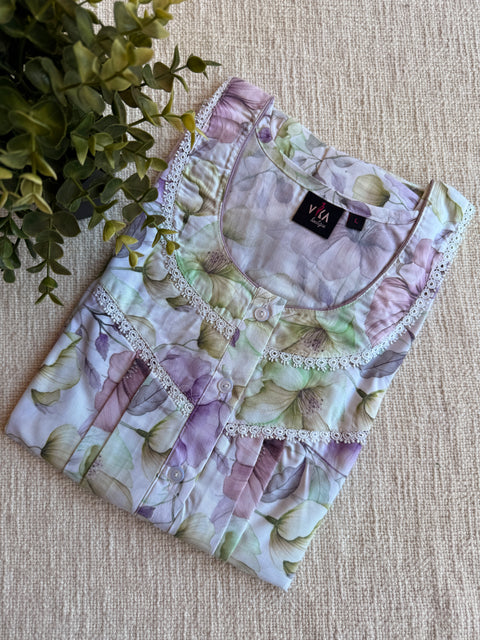 L size Printed alpine nighty