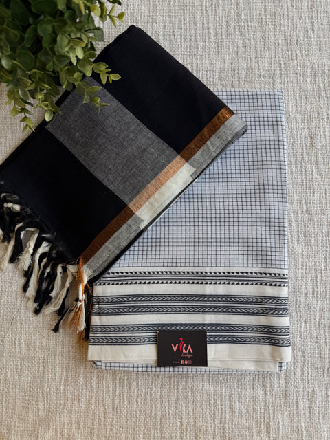 Checked pure cotton suit set