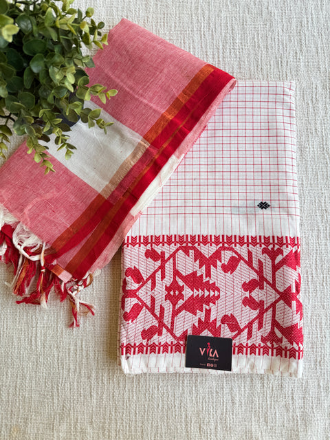 Checked pure cotton suit set
