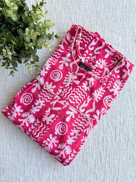 XL size batik printed cotton nighty