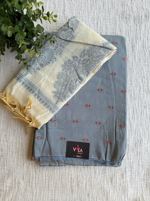 Silky slub bhutta weaving suit set