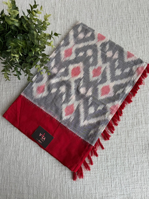 Handloom Ikat cotton dupatta