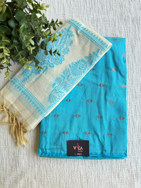 Silky slub bhutta weaving suit set