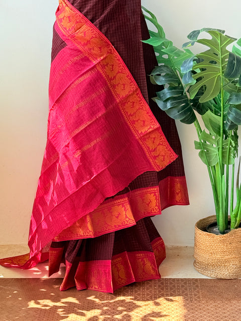 Sungudi cotton saree without Blouse