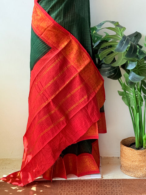 Sungudi cotton saree without Blouse