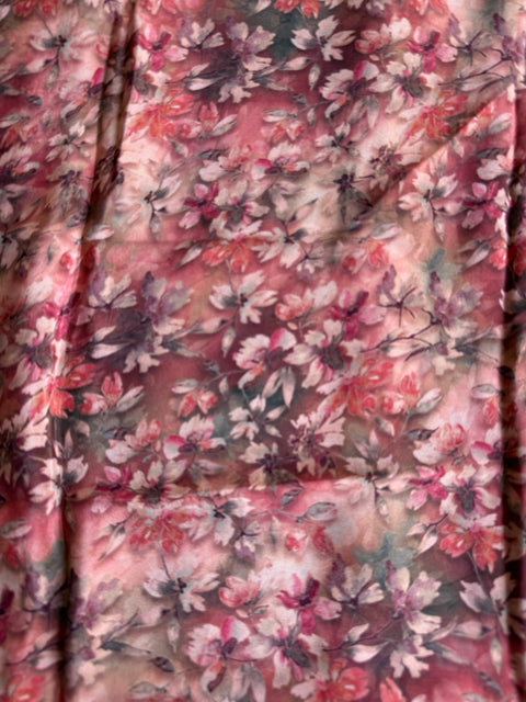 Digital printed crepe saree