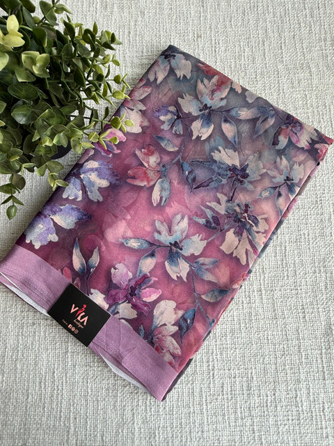 Digital printed crepe saree