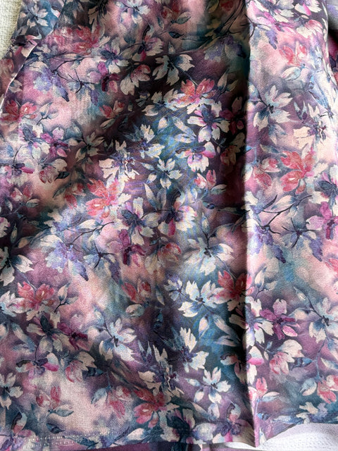 Digital printed crepe saree