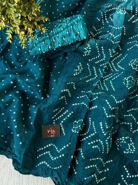 Bhandhej pure cotton saree
