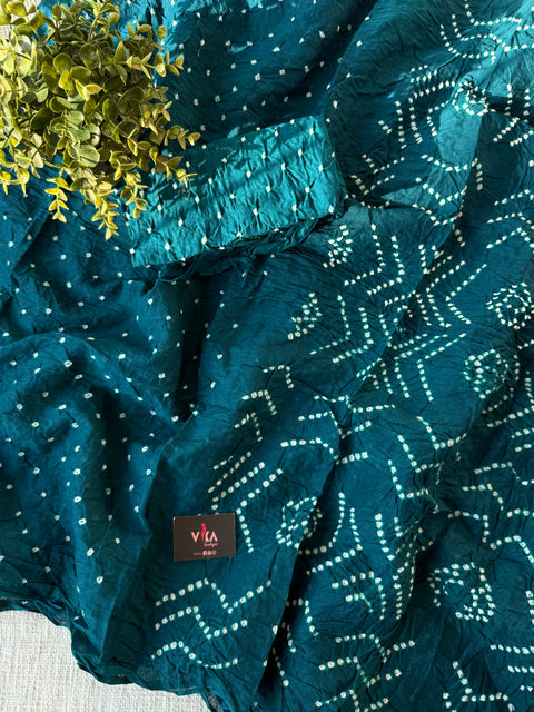 Bhandhej pure cotton saree