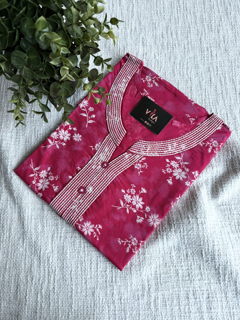 L and XL size printed cotton nighty