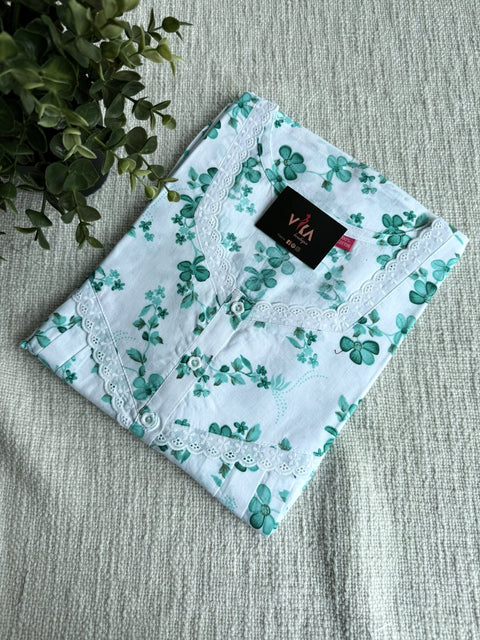 L and XL size printed cotton nighty