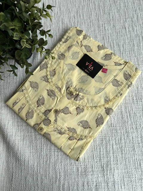 L and XL size printed cotton nighty