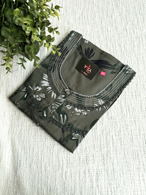 L and XL size printed cotton nighty