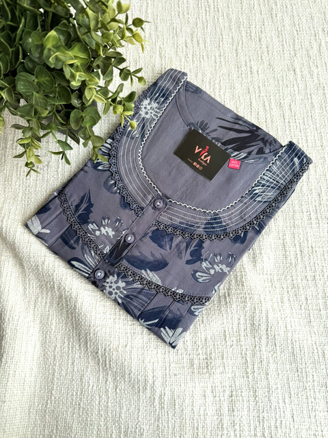 L and XL size printed cotton nighty