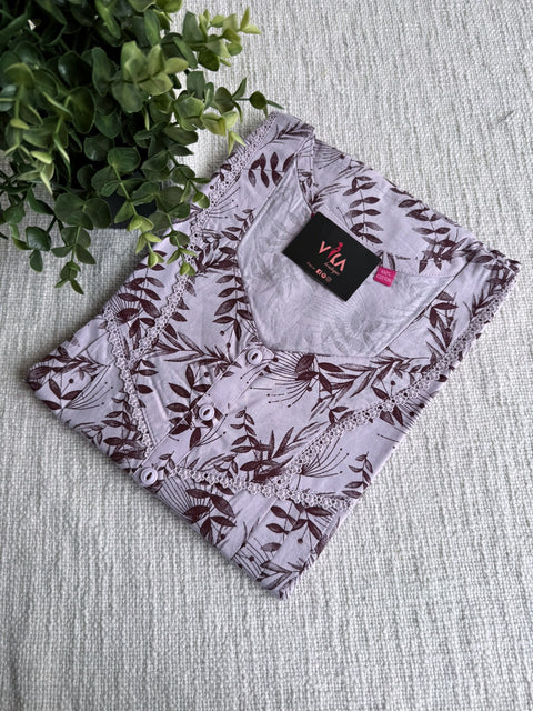 L and XL size printed cotton nighty