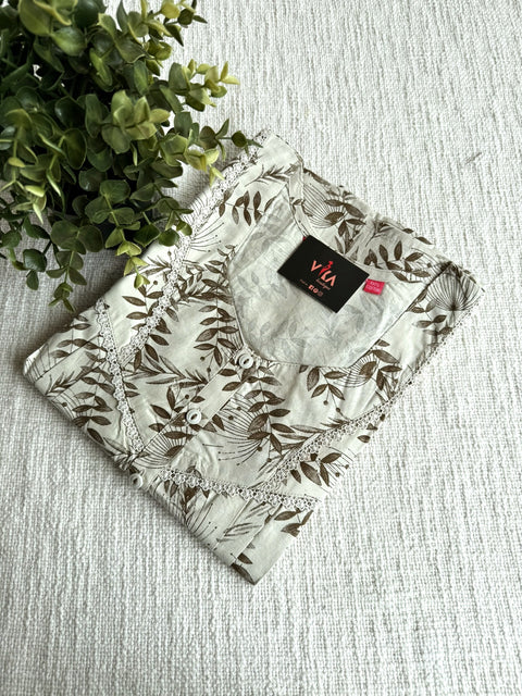 L and XL size printed cotton nighty