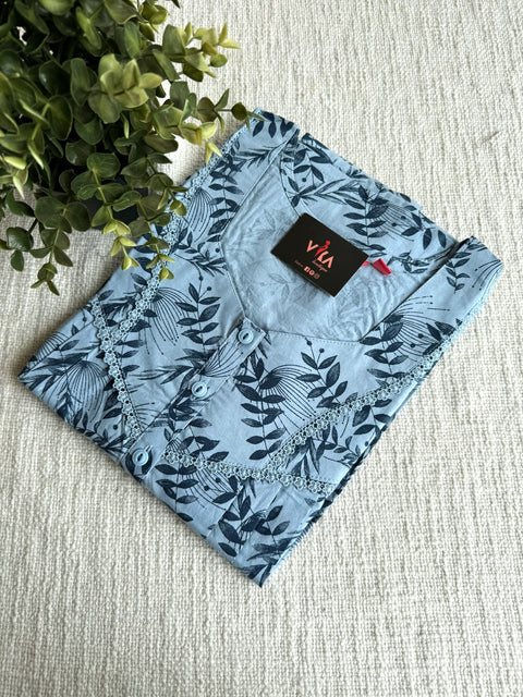 L and XL size printed cotton nighty