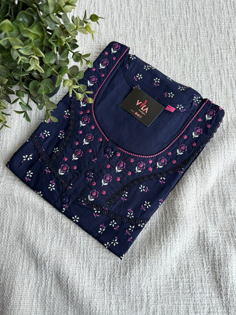 L and XL size printed cotton nighty
