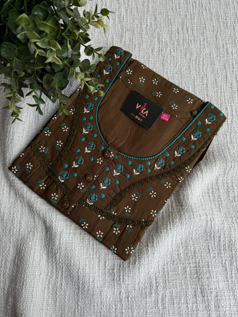 L and XL size printed cotton nighty