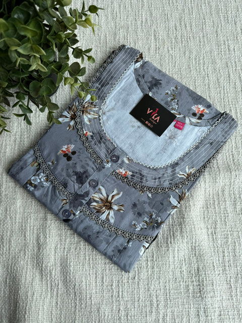 L and XL size Digi printed cotton nighty