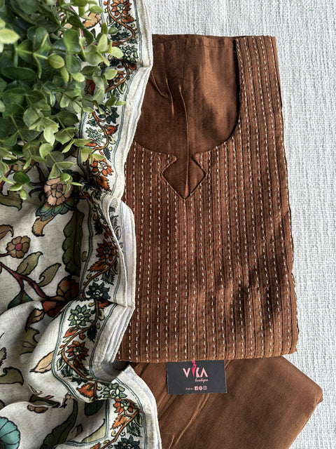 Kalamkari dupatta salwar material