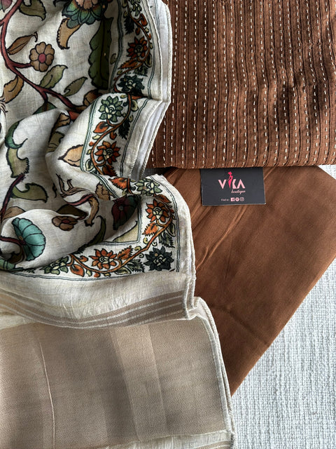 Kalamkari dupatta salwar material