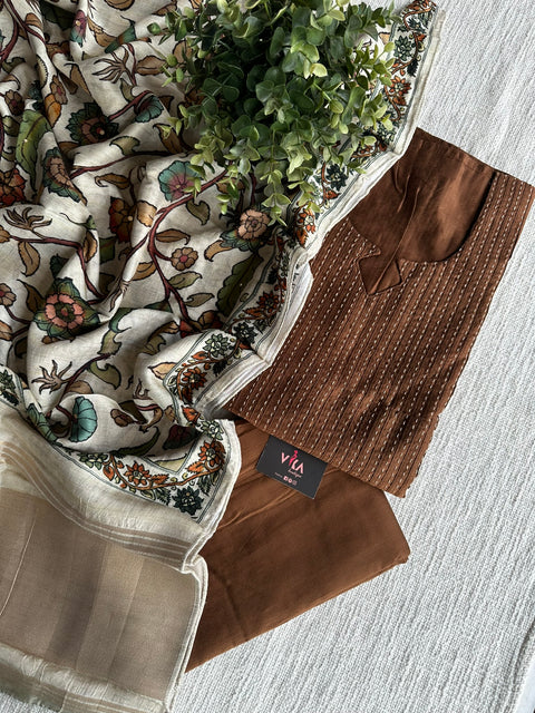 Kalamkari dupatta salwar material