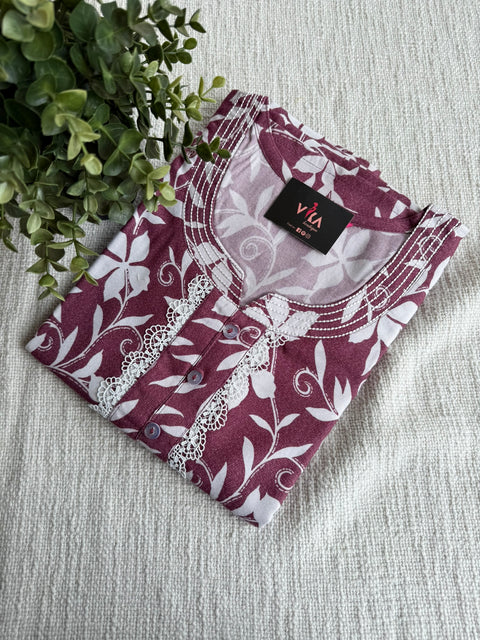 L and XL size Printed Alpine nighty