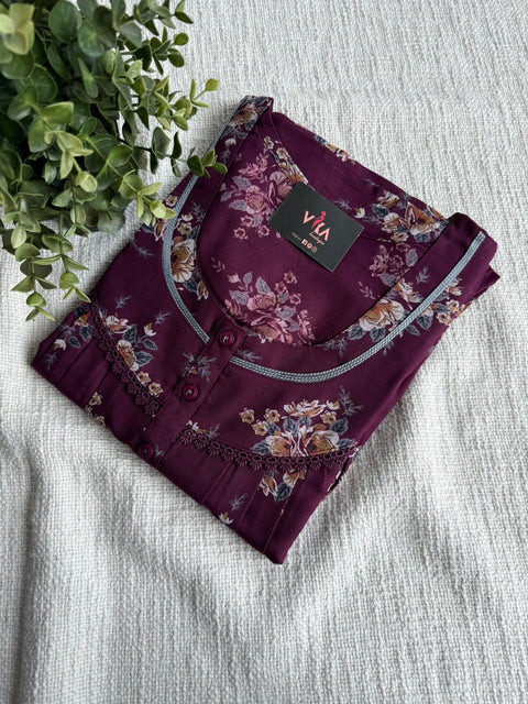 L and XL size Printed Alpine nighty