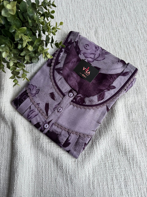 L and XL size Printed Alpine nighty