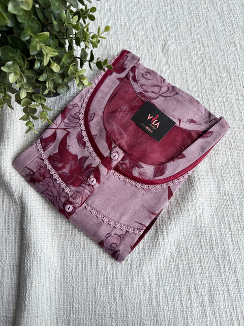 L and XL size Printed Alpine nighty
