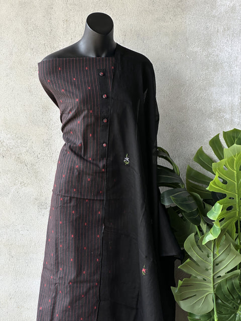 Black weaving cotton salwar material