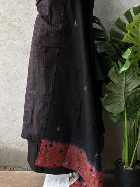 Black weaving cotton salwar material