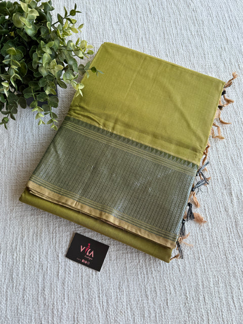 Zari border silk cotton saree