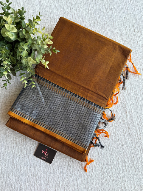 Zari border silk cotton saree