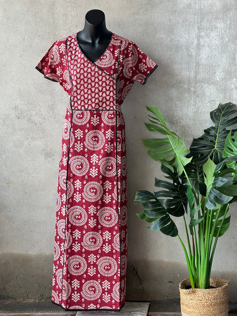 Printed cotton nighty