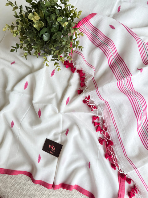 Bhutta weaving mul cotton saree