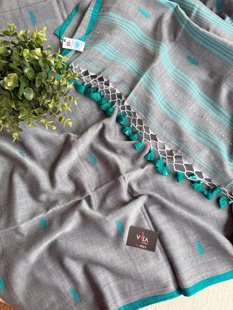 Bhutta weaving mul cotton saree