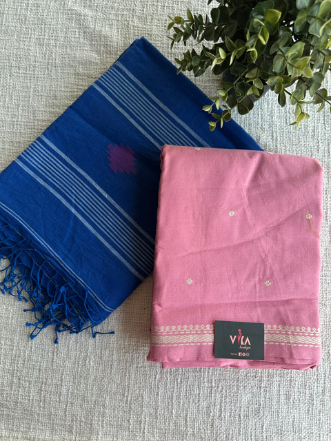 Cotton suit set with jamdhani dupatta