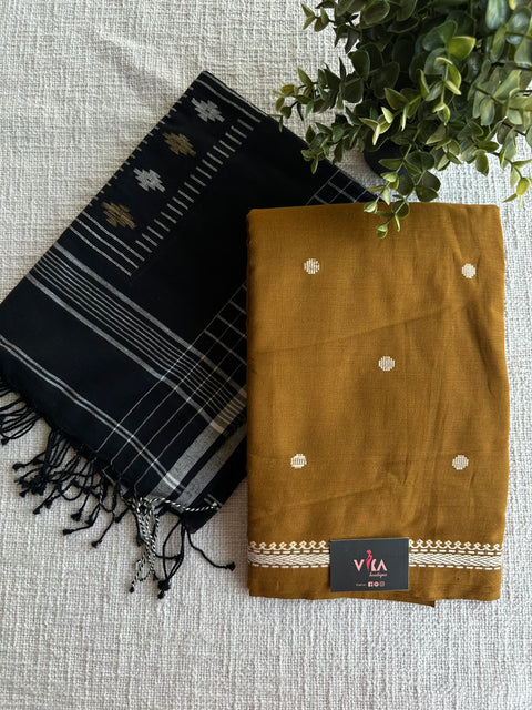 Cotton suit set with jamdhani dupatta